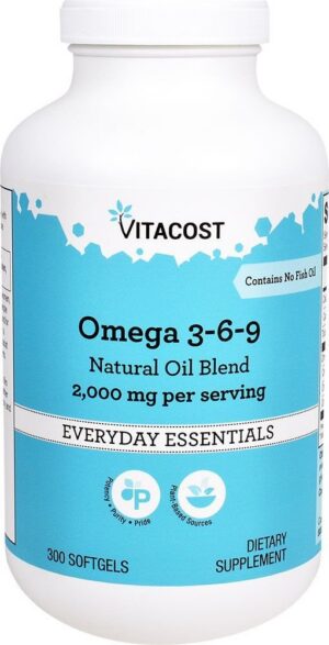Version 1.0.0 Frasco de Vitacost Omega 3-6-9 Mezcla de Aceites Naturales 300 Softgels