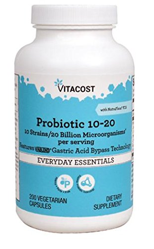 Vitacost Probiotic 10-20 suplemento 20 mil millones UFC 10 cepas