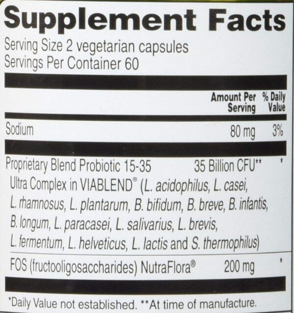 Vitacost probiótico 15 cepas 35 mil millones UFC