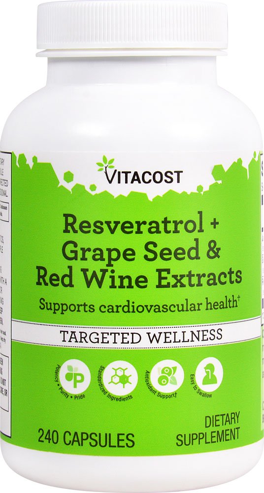 Vitacost Resveratrol frasco