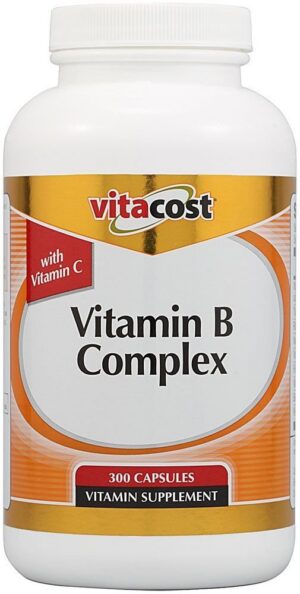 Frasco de Vitacost Vitamin B Complex con Vitamin C