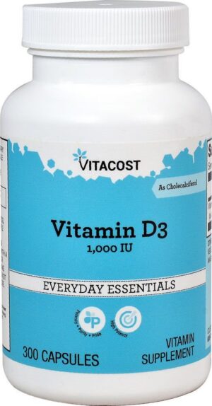 Vitacost Vitamina D3 Cápsulas 1000 UI