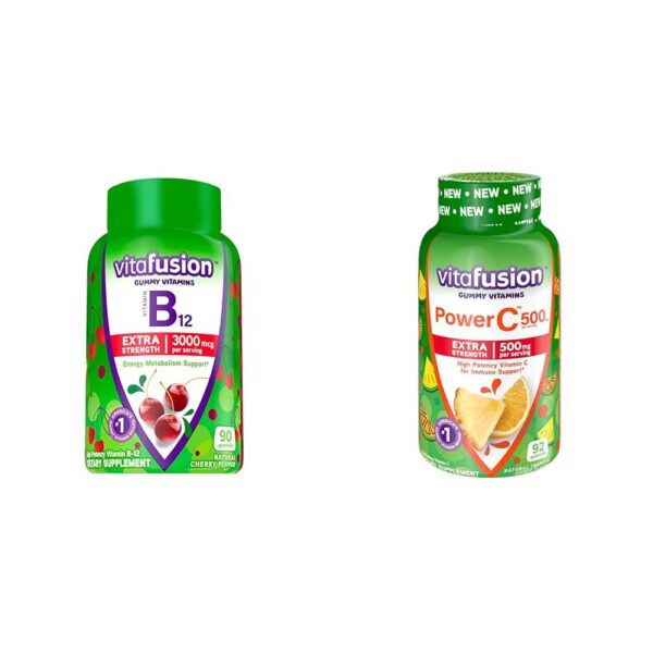 Gomitas Vitafusion B12 sabor cereza en frasco