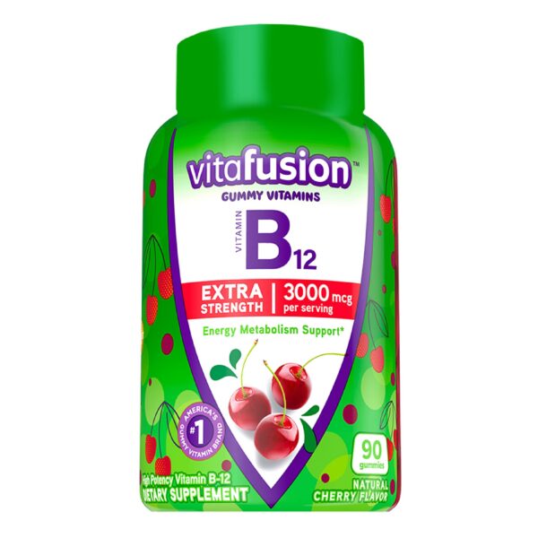 Etiqueta de Vitafusion B12 gomitas