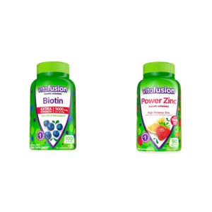 Frasco Vitafusion Biotin 5000 mcg gomitas