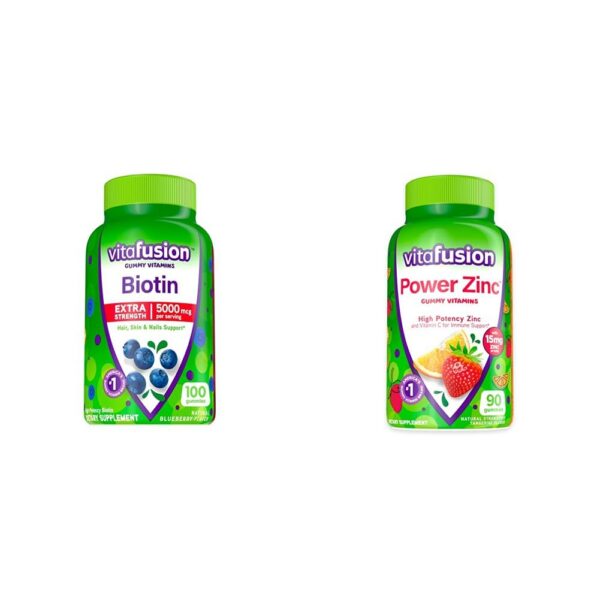 Frasco Vitafusion Biotin 5000 mcg gomitas