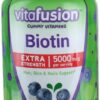 VitaFusion biotina gomitas sabor arándano paquetes triples