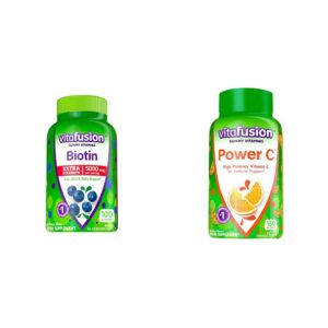 Gomitas Vitafusion Biotina y Vitamina C frente