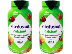 Frente de envase Vitafusion Calcium Gummies