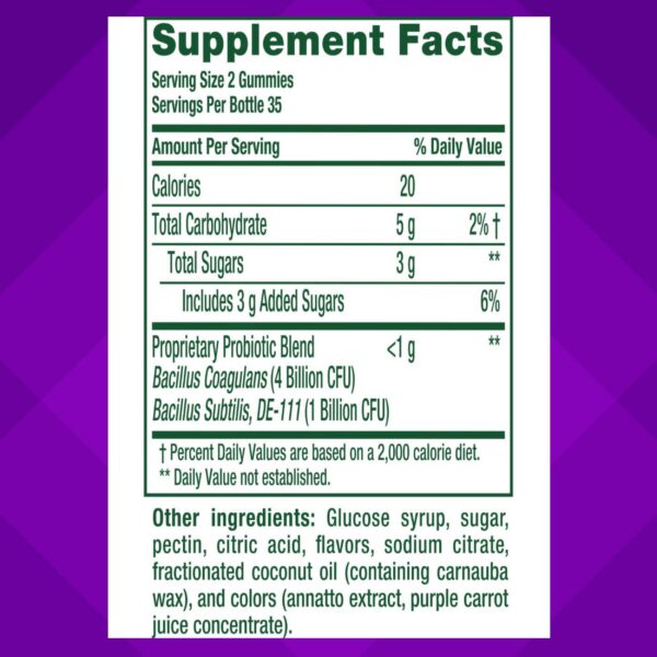 Frambuesa y mango en empaque de Vitafusion