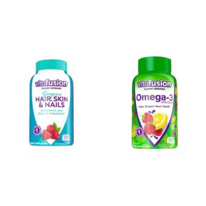 Vitafusion gomitas belleza para cabello piel y uñas sabor frambuesa