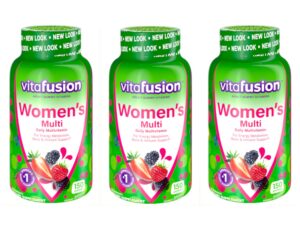 Vitafusion gomitas multivitamínico para mujeres sabor frutos rojos