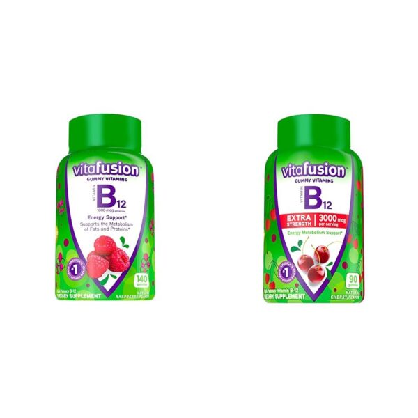 Vitafusion gomitas vitamina B12 sabor frambuesa