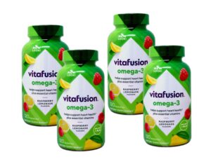 Vitafusion Omega-3 gomitas y etiqueta frontal