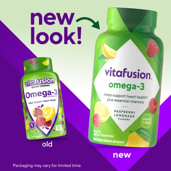 Version 1.0.0 Etiqueta de Vitafusion Omega-3 Gomitas