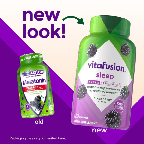 Vitafusion suplemento melatonina gomitas sabor zarzamora