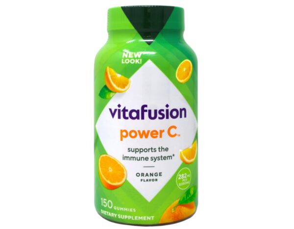 Vitafusion vitamina C gomitas vista lateral paquete doble