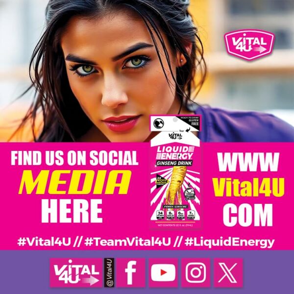 vital 4u bebida energética con panax ginseng sin azúcares añadidos