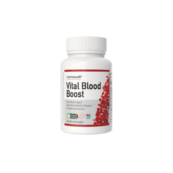 Vital Blood Boost botella y etiqueta