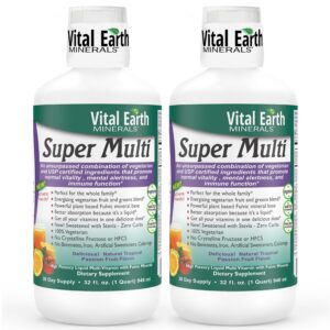 Vital Earth Minerals Super Multi multivitaminas líquidas con ácido fúlvico