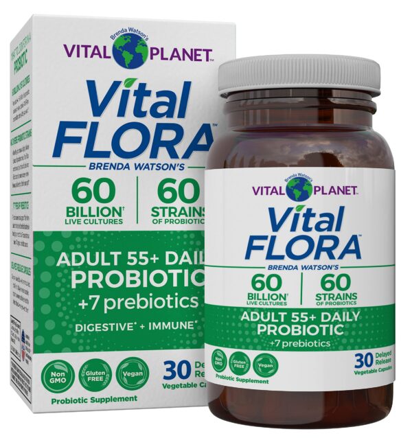 Vital Flora Vital Planet probiótico adultos mayores 30 cápsulas