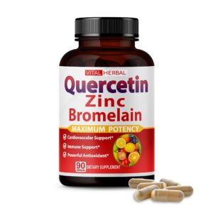 Version 1.0.0 Frasco de Quercetina 98% con Bromelain Vital Herbal