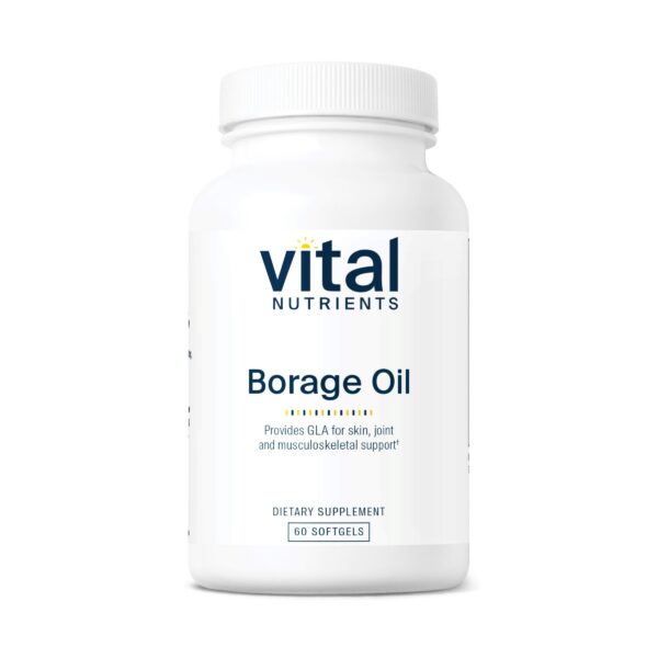 Version 1.0.0 Botella de Vital Nutrients Aceite de Borraja 1000mg con 60 cápsulas blandas