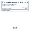 Etiqueta de ingredientes Vital Nutrients Inositol Powder