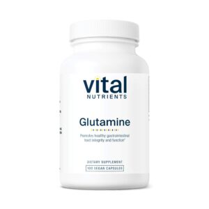 Frente de envase Vital Nutrients Glutamina 3400 mg