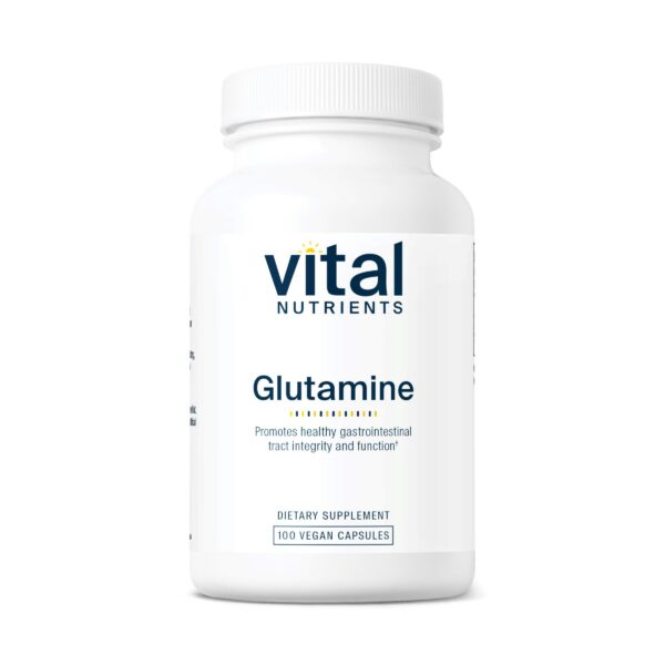 Frente de envase Vital Nutrients Glutamina 3400 mg
