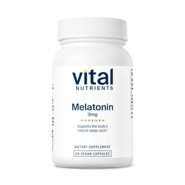 Vital Nutrients melatonina suplemento vegano 3mg botella