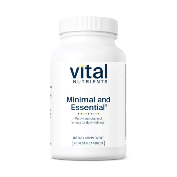 Version 1.0.0 Botella Vital Nutrients Minimal and Essential multivitamínico 90 cápsulas