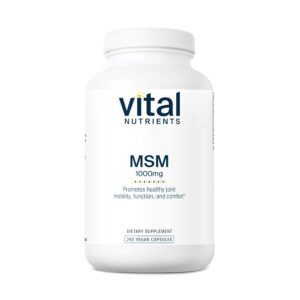 Vital Nutrients MSM 1000 mg - botella de 240 cápsulas
