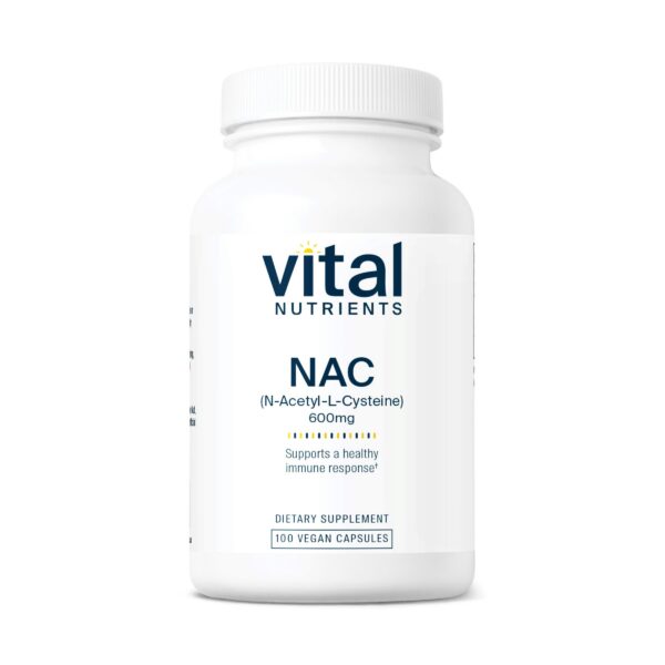 Frasco de Vital Nutrients NAC 600 mg