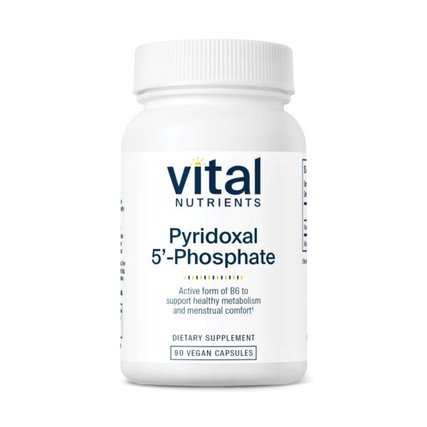Frasco de Vital Nutrients P5P 90 cápsulas