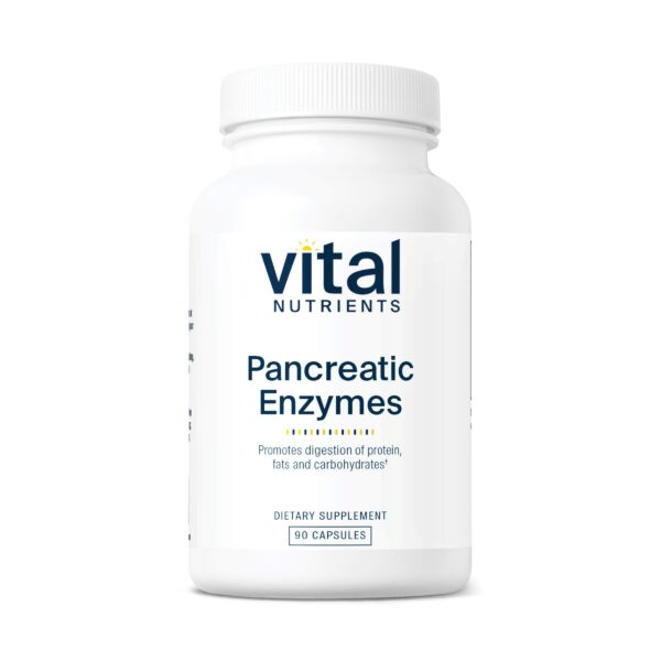 Version 1.0.0 Frasco de Vital Nutrients enzimas pancreáticas