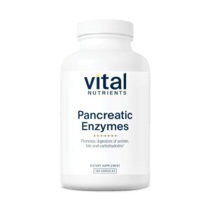 Frasco Vital Nutrients Pancreatic Enzymes 180 cápsulas