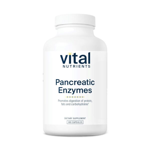 Frasco Vital Nutrients Pancreatic Enzymes 180 cápsulas