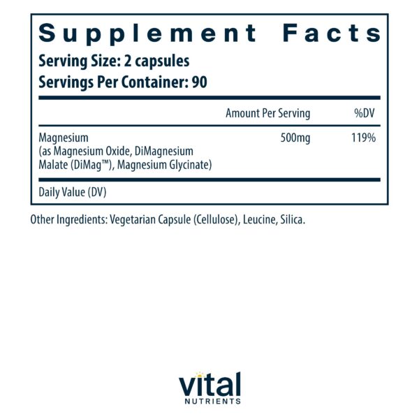 Etiqueta frontal del producto Vital Nutrients
