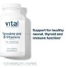Frente del frasco Vital Nutrients Tyrosine y Vitaminas B