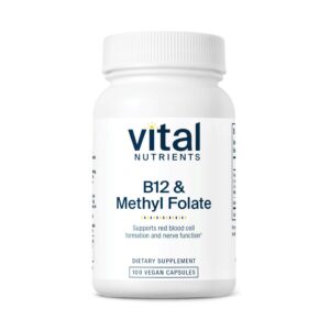Vital Nutrients vitamina B12 y metil folato envase frontal