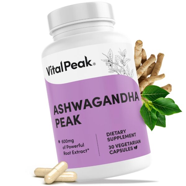 Frente de envase Vital Peak ashwagandha 600 mg