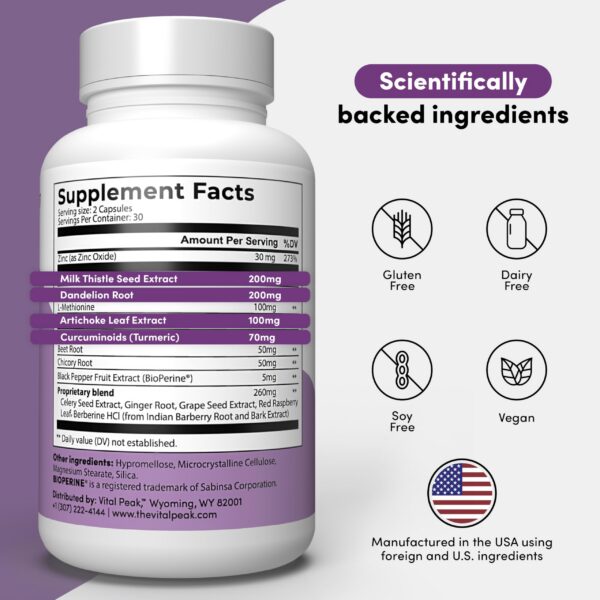 Cápsulas de Liver Cleanse en frasco