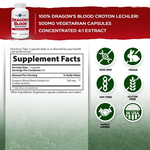 Cápsulas vegetarianas de Dragon's Blood
