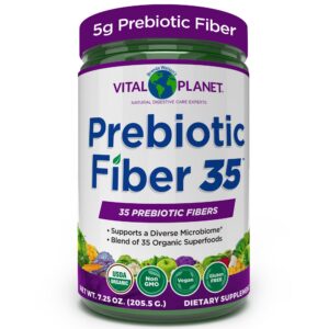 Version 1.0.0 Vital Planet Fiber 35 polvo suplemento prebiótico con superalimentos