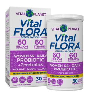 Vital Planet probiótico para mujeres mayores 55 plus paquete