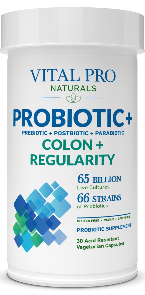 Vital Pro Naturals probióticos salud del colon 30 cápsulas