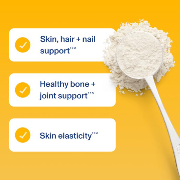 Cuchara medidora con polvo de colágeno