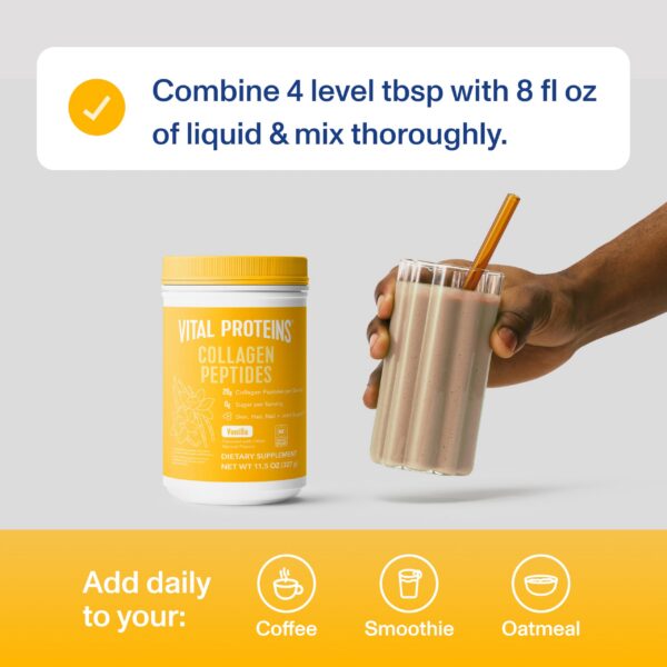 Version 1.0.0 Etiqueta del envase de colágeno vainilla