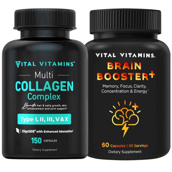 Frasco de Vital Vitamins Multi Collagen Pills
